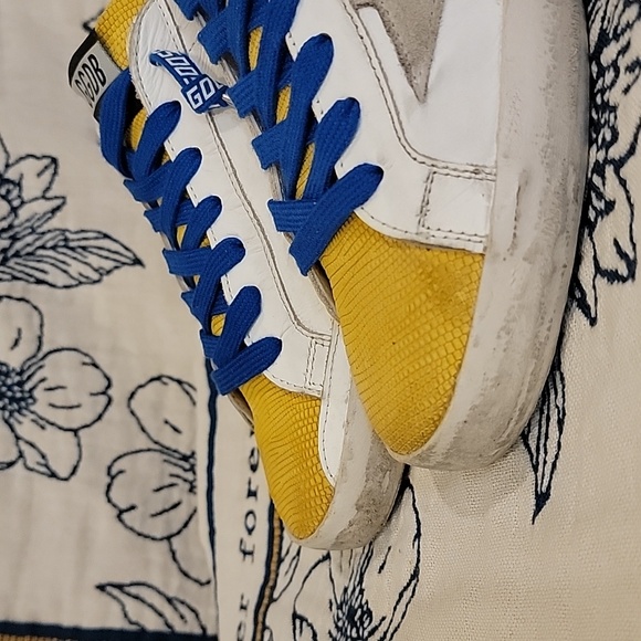 Golden Goose Superstar Sneaker Blue and Yellow Limited Edition Size 42 uk 8 - Picture 11 of 16
